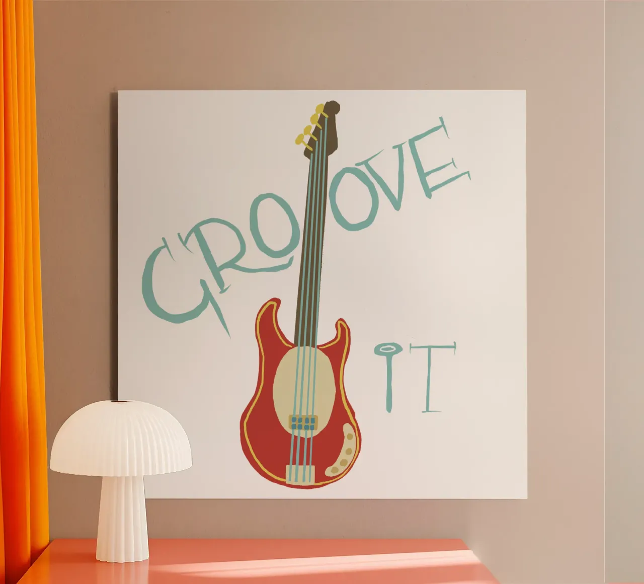 Groove it -Stylized Bass Art alluminio dibond da Christiane Luz Creativum