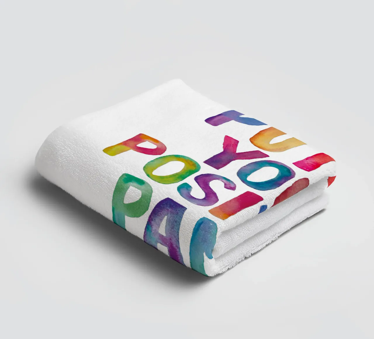 Indossa i tuoi pantaloni positivi Tipografia arcobaleno per bambini asciugamano da bagno da THE MOTIVATED TYPE