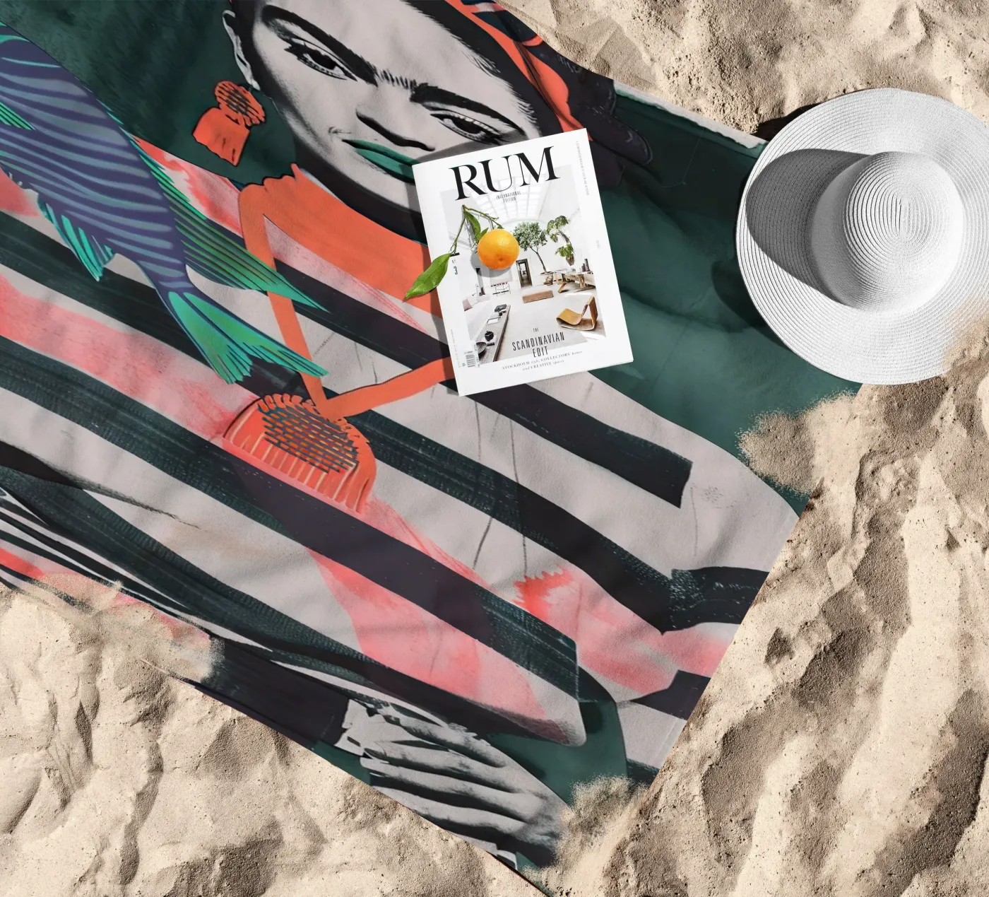 Frida beach towel by DaarbyN