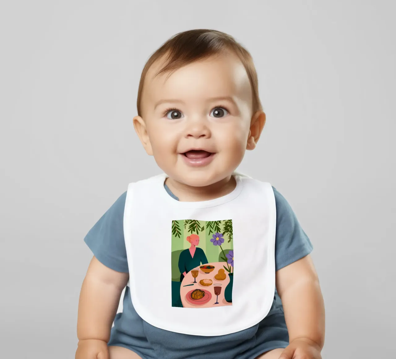 Scena del tavolo da pranzo bavaglino da Kamera Obskura