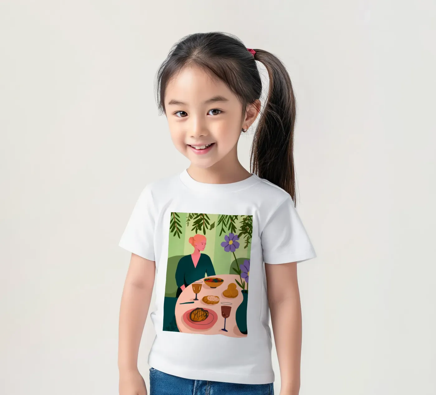 Esstisch-Szene Kinder T-Shirt von Kamera Obskura