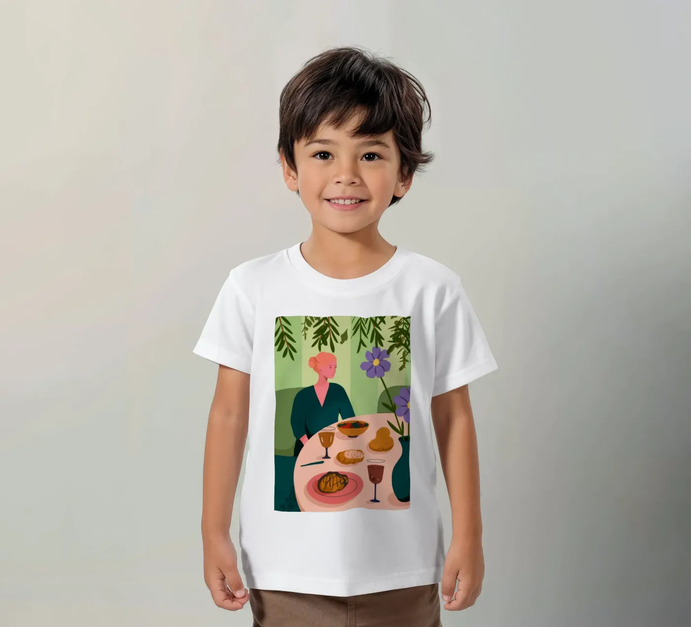 Esstisch-Szene Kinder T-Shirt von Kamera Obskura