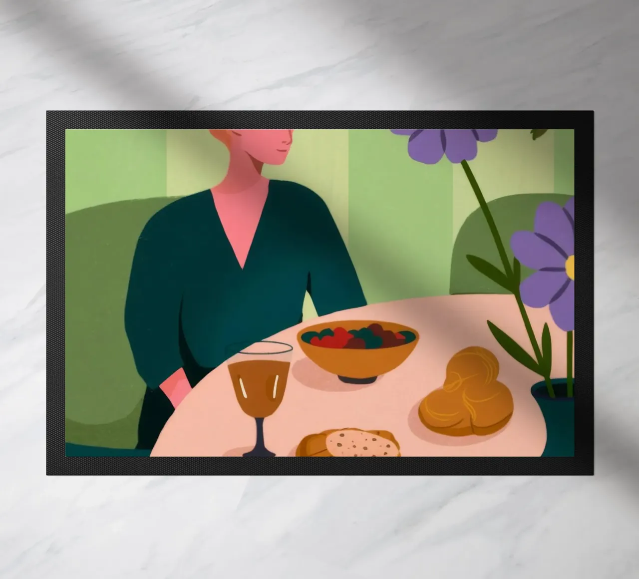 Dining Table Scene doormat by Kamera Obskura