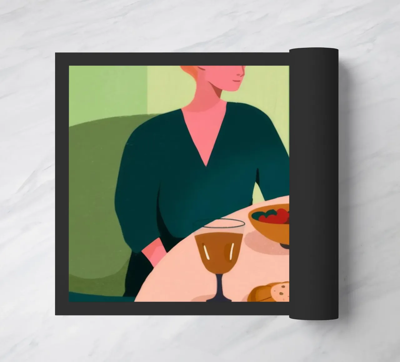 Dining Table Scene doormat by Kamera Obskura