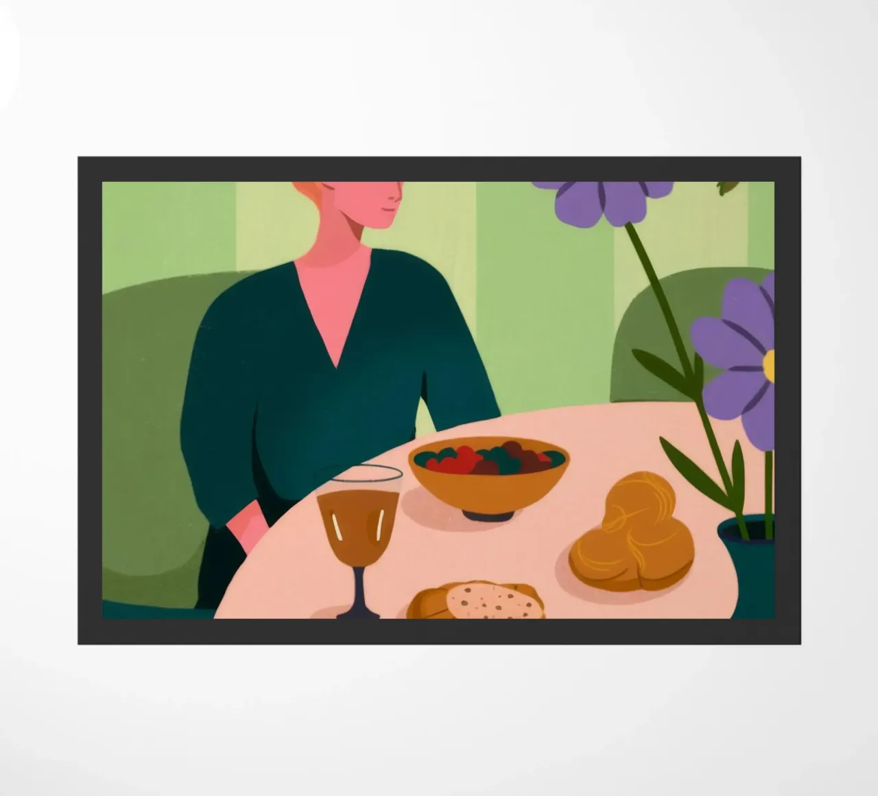 Dining Table Scene doormat by Kamera Obskura