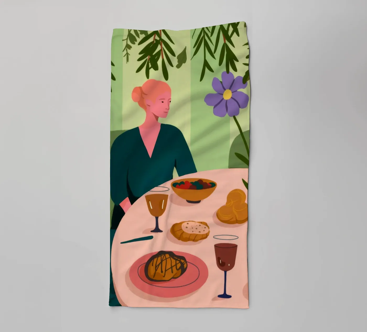 Scena del tavolo da pranzo asciugamano da bagno da Kamera Obskura