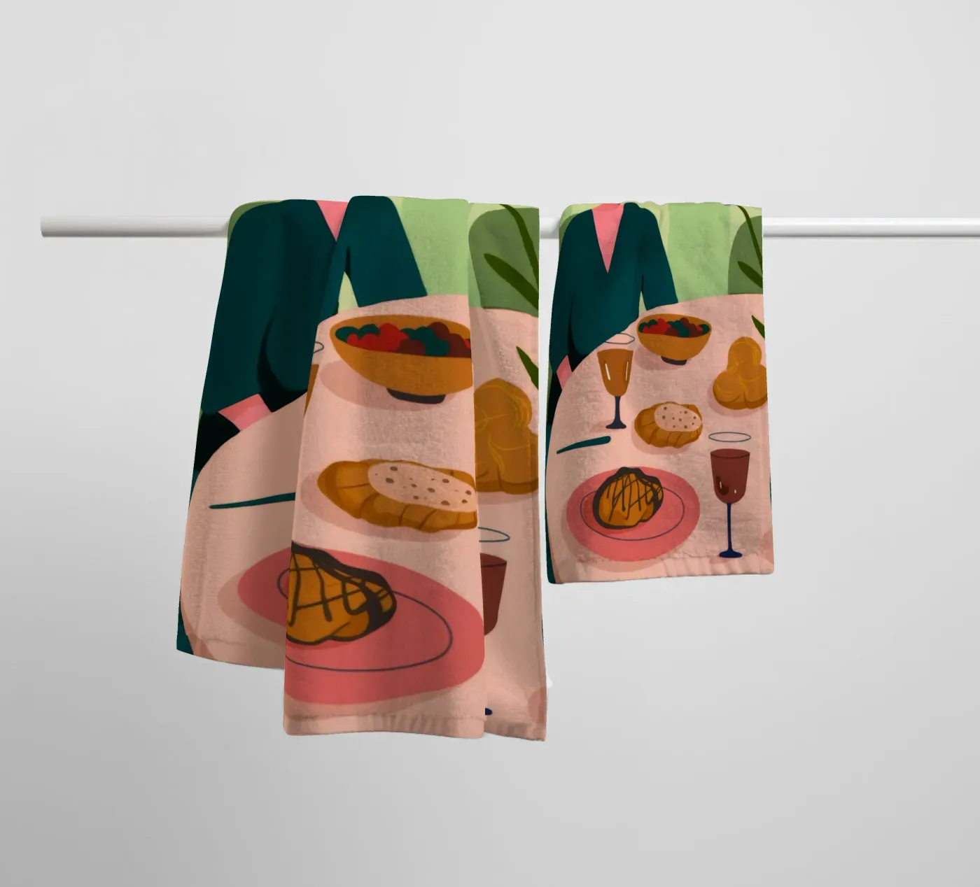 Scena del tavolo da pranzo asciugamano da bagno da Kamera Obskura