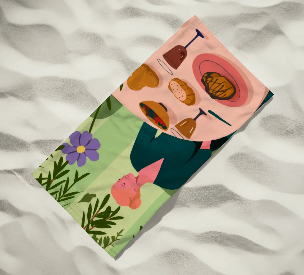 Scena del tavolo da pranzo telo mare da Kamera Obskura