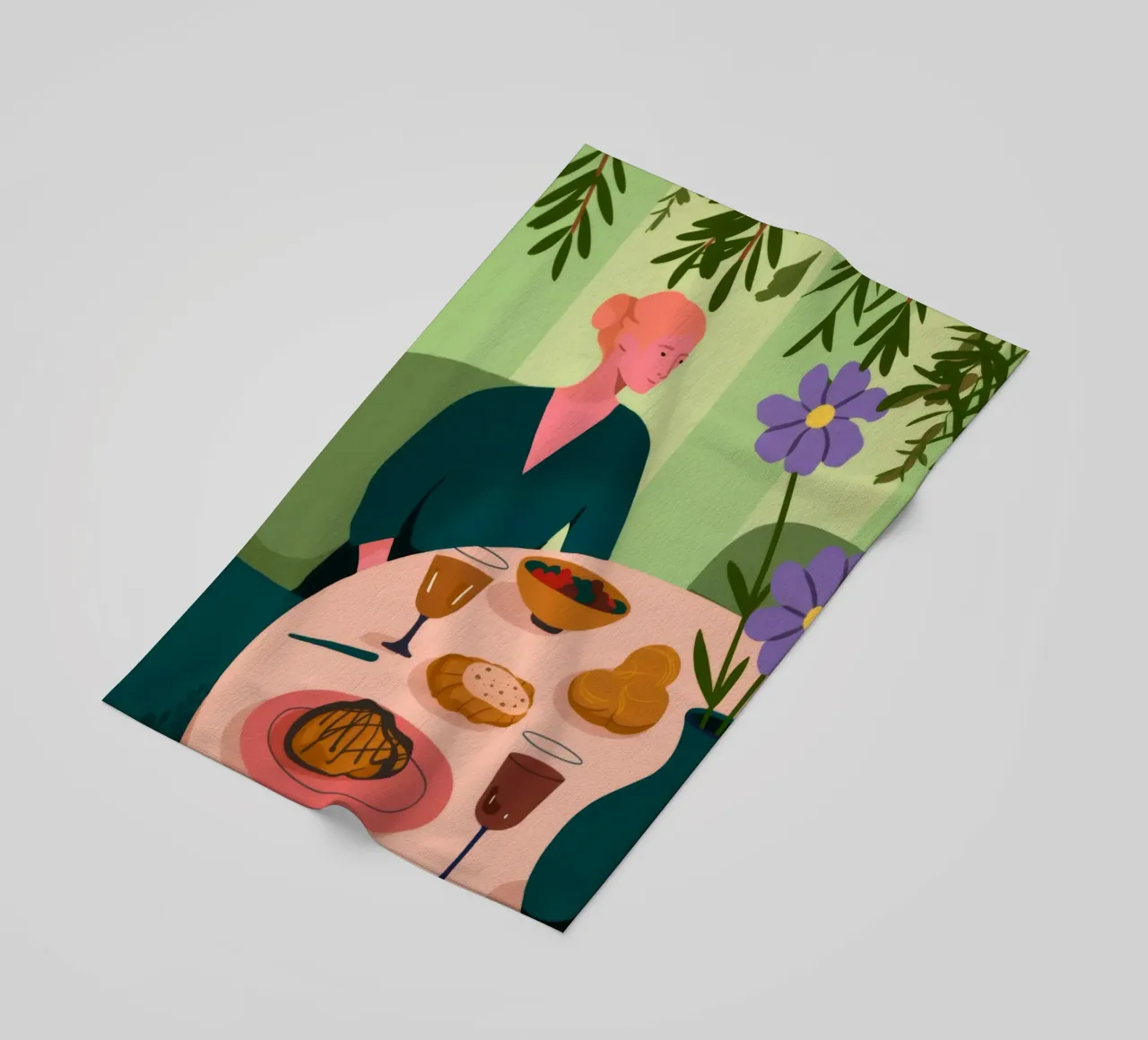 Scena del tavolo da pranzo telo mare da Kamera Obskura