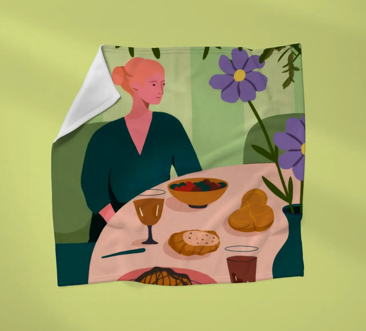 Esstisch-Szene Fleecedecke von Kamera Obskura