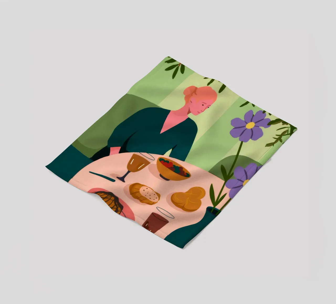 Esstisch-Szene Fleecedecke von Kamera Obskura