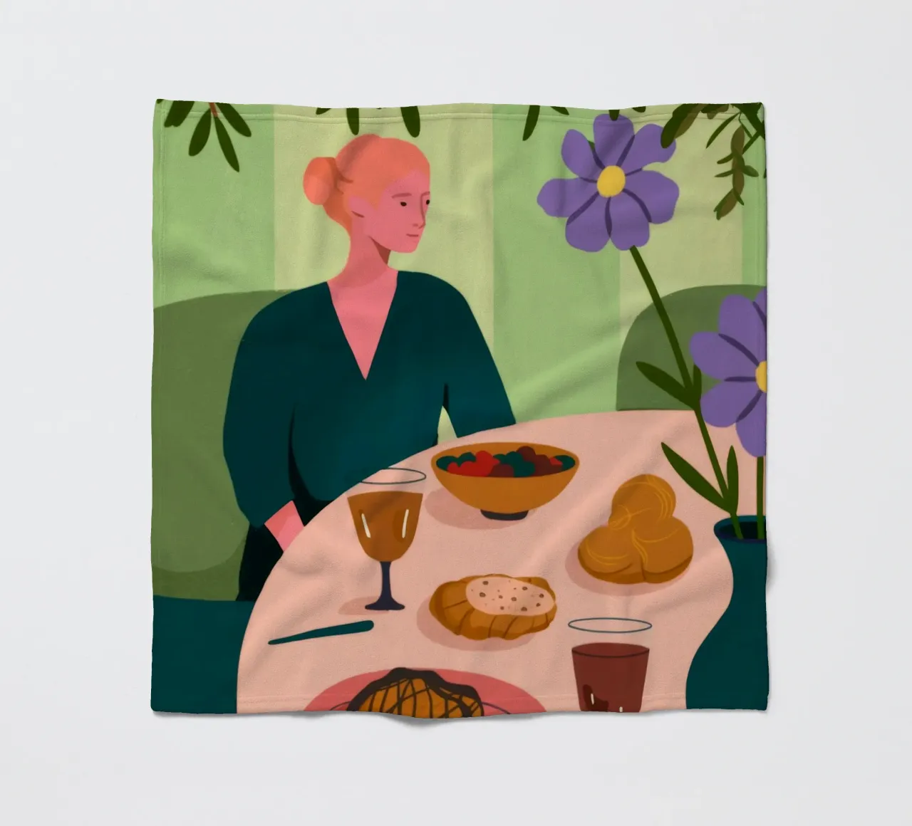 Esstisch-Szene Fleecedecke von Kamera Obskura