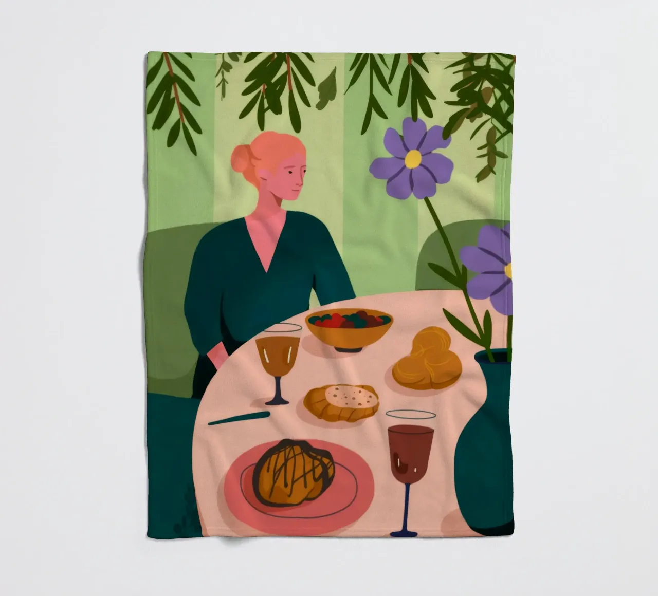 Esstisch-Szene Fleecedecke von Kamera Obskura