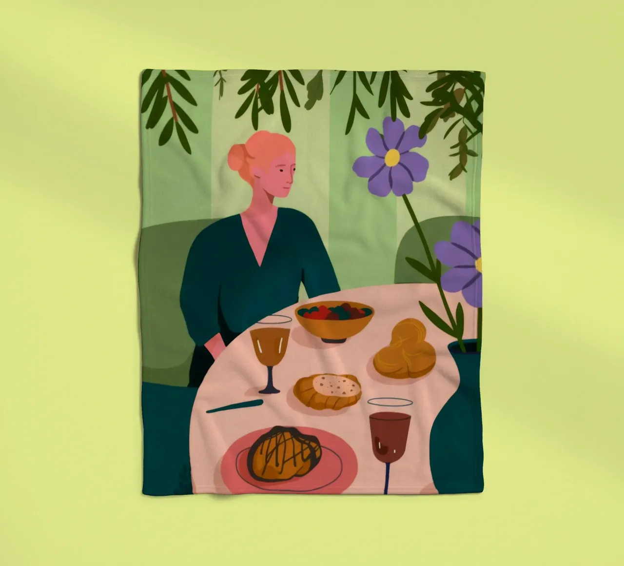 Esstisch-Szene Fleecedecke von Kamera Obskura