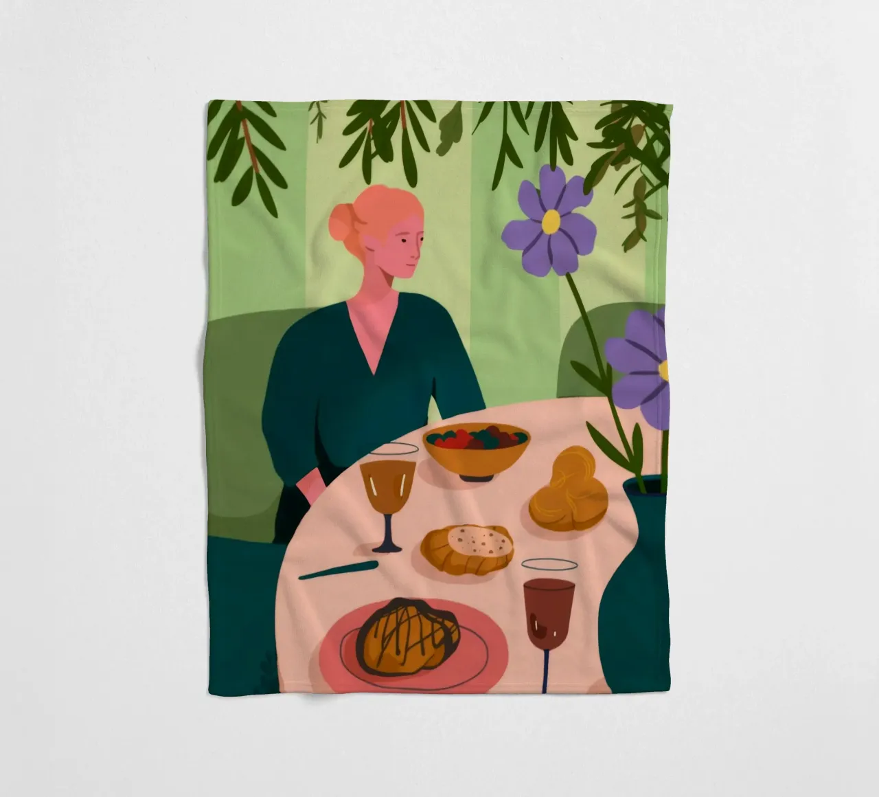 Esstisch-Szene Fleecedecke von Kamera Obskura