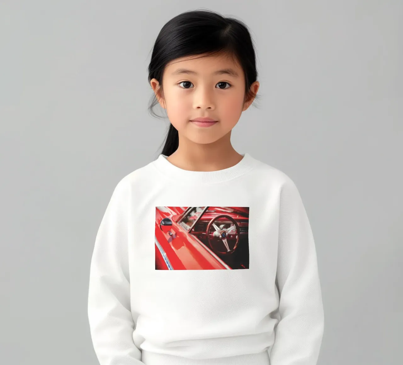 Auto rossa felpa bambino da Dave Hare Photography