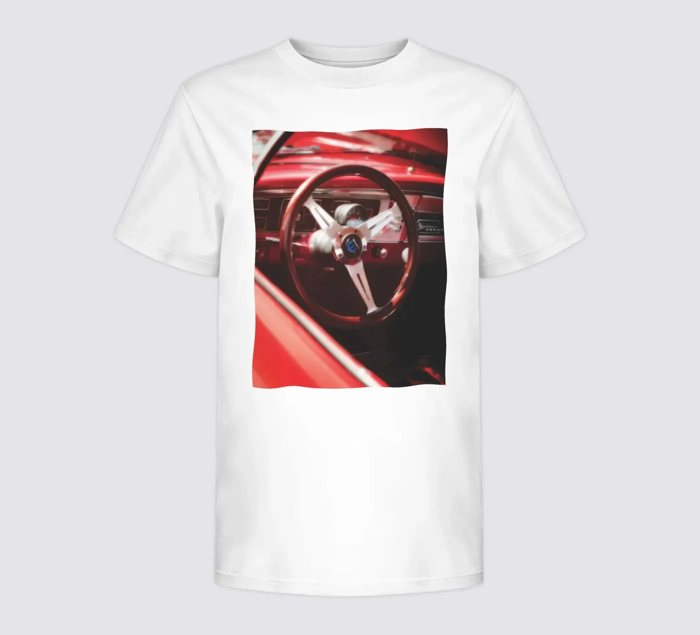 Auto rossa t-shirt bambini da Dave Hare Photography