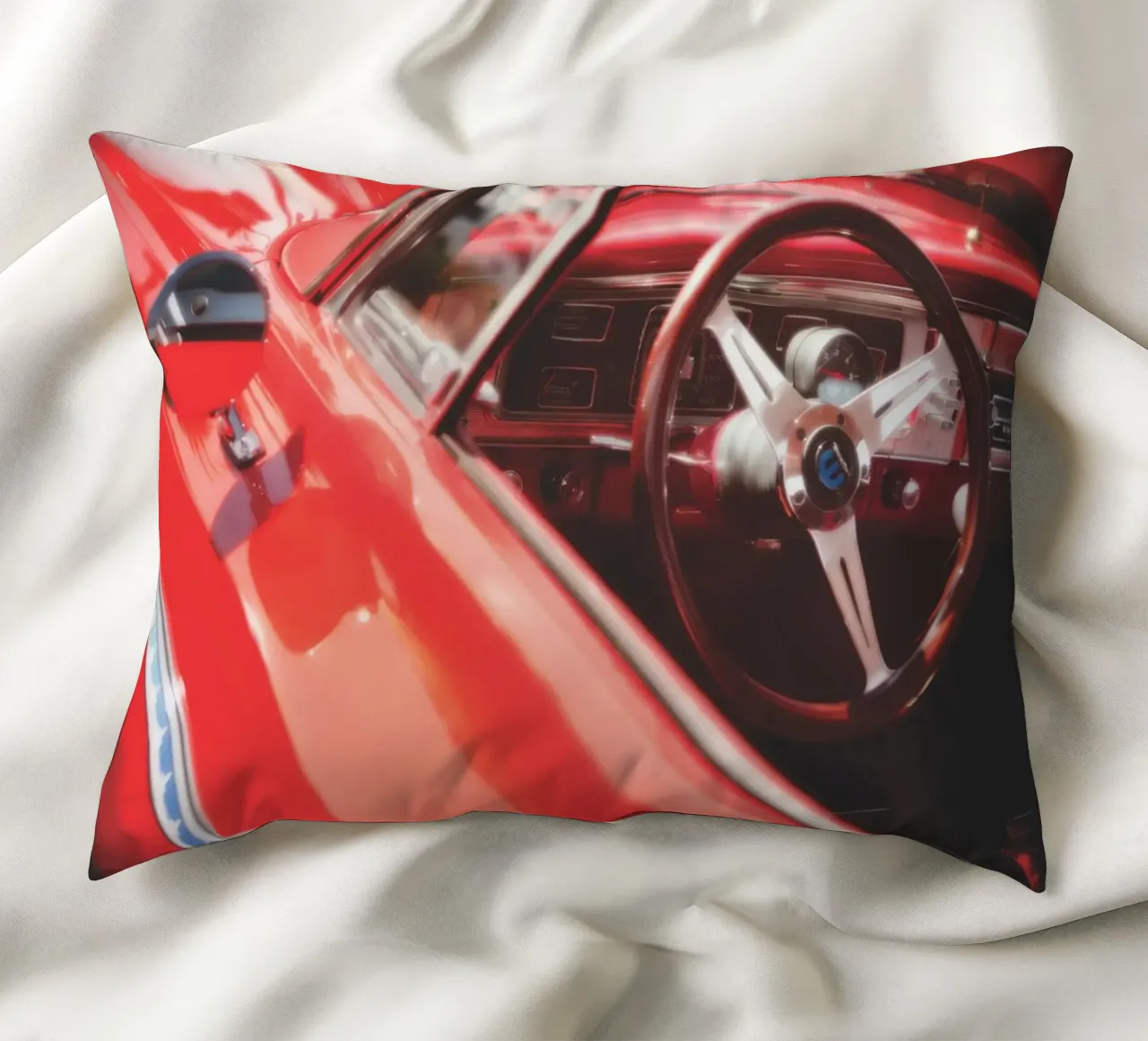 Auto rossa cuscino da Dave Hare Photography