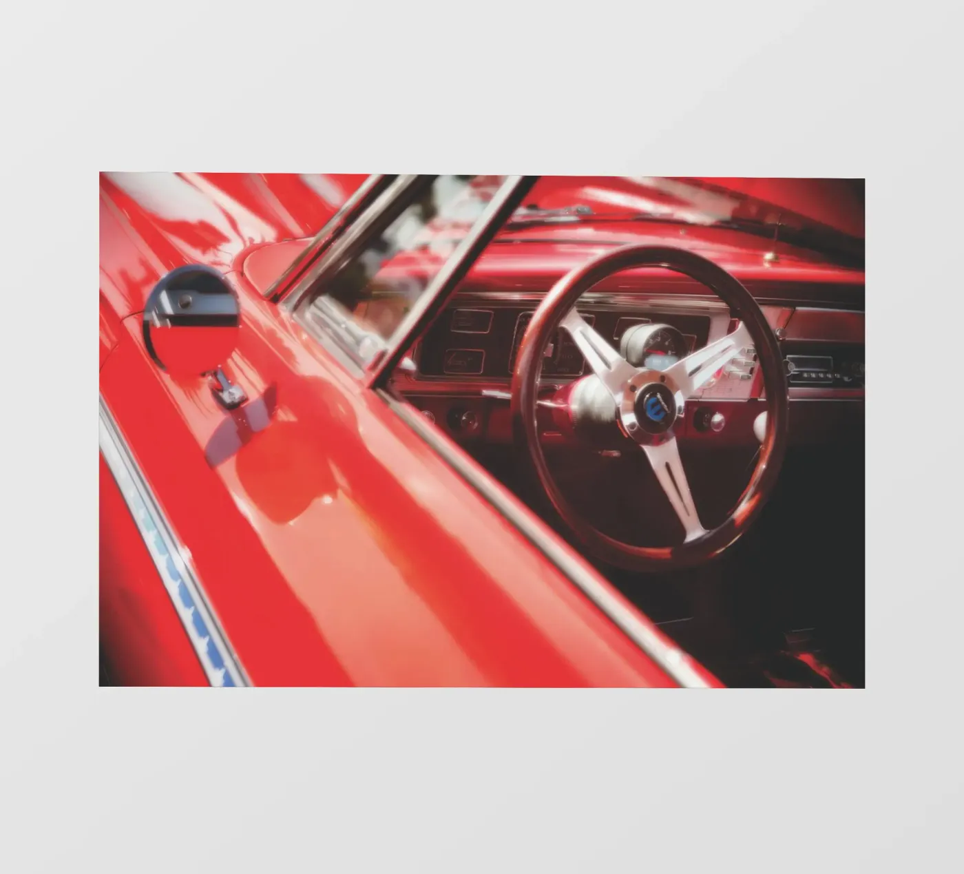 Rode auto fotobehang van Dave Hare Photography