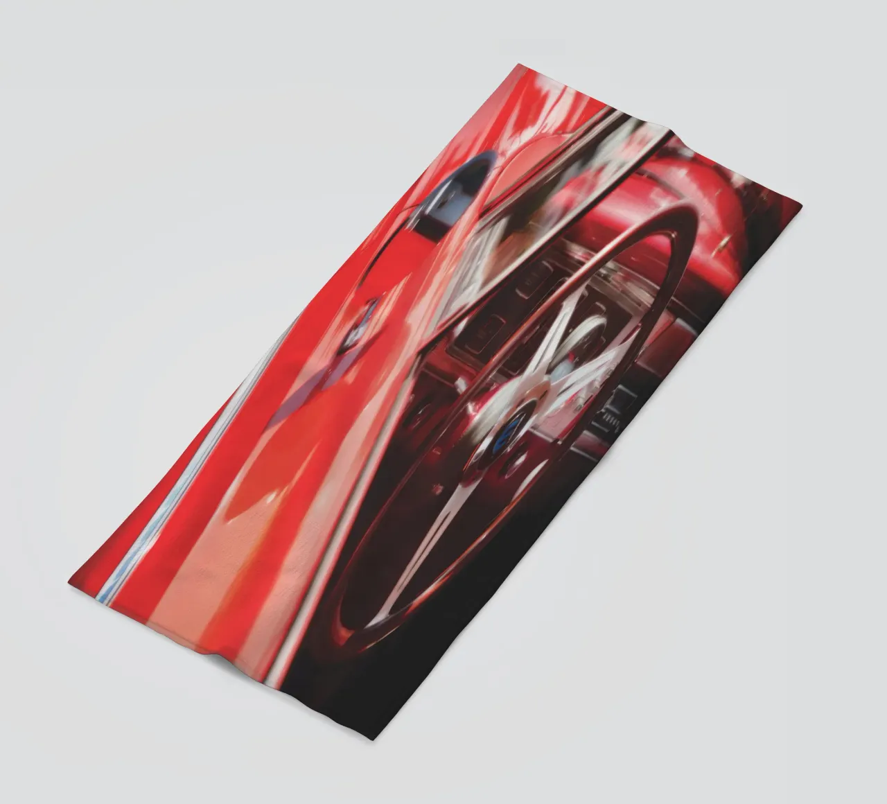 Auto rossa telo mare da Dave Hare Photography