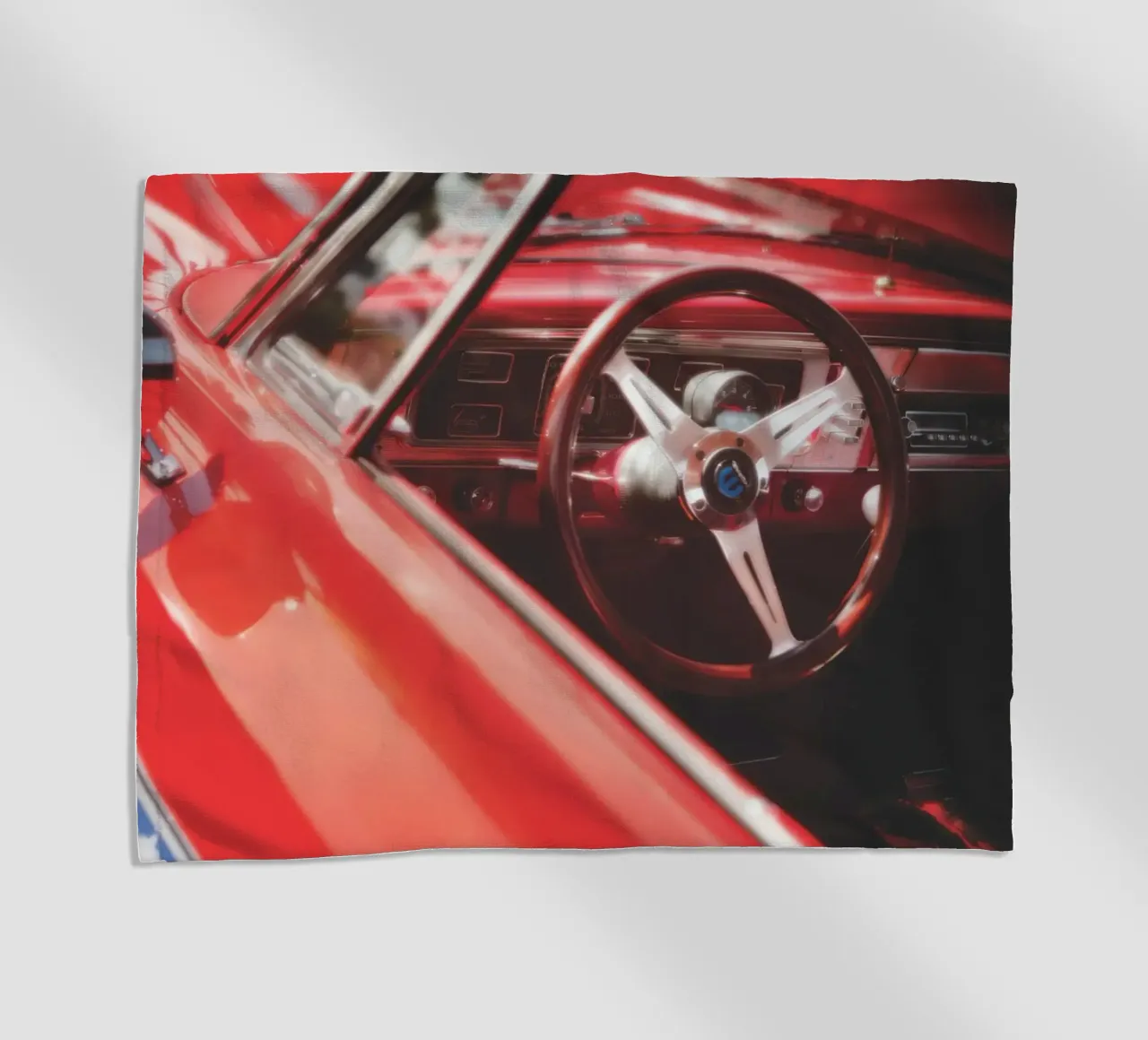 Auto rossa telo mare da Dave Hare Photography