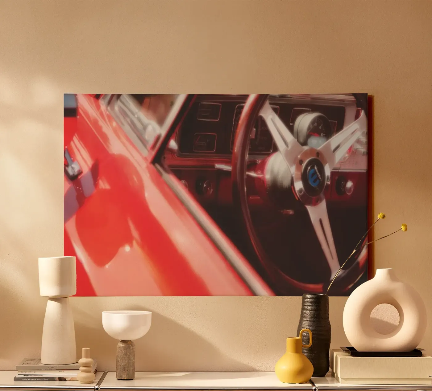 Auto rossa tela da Dave Hare Photography