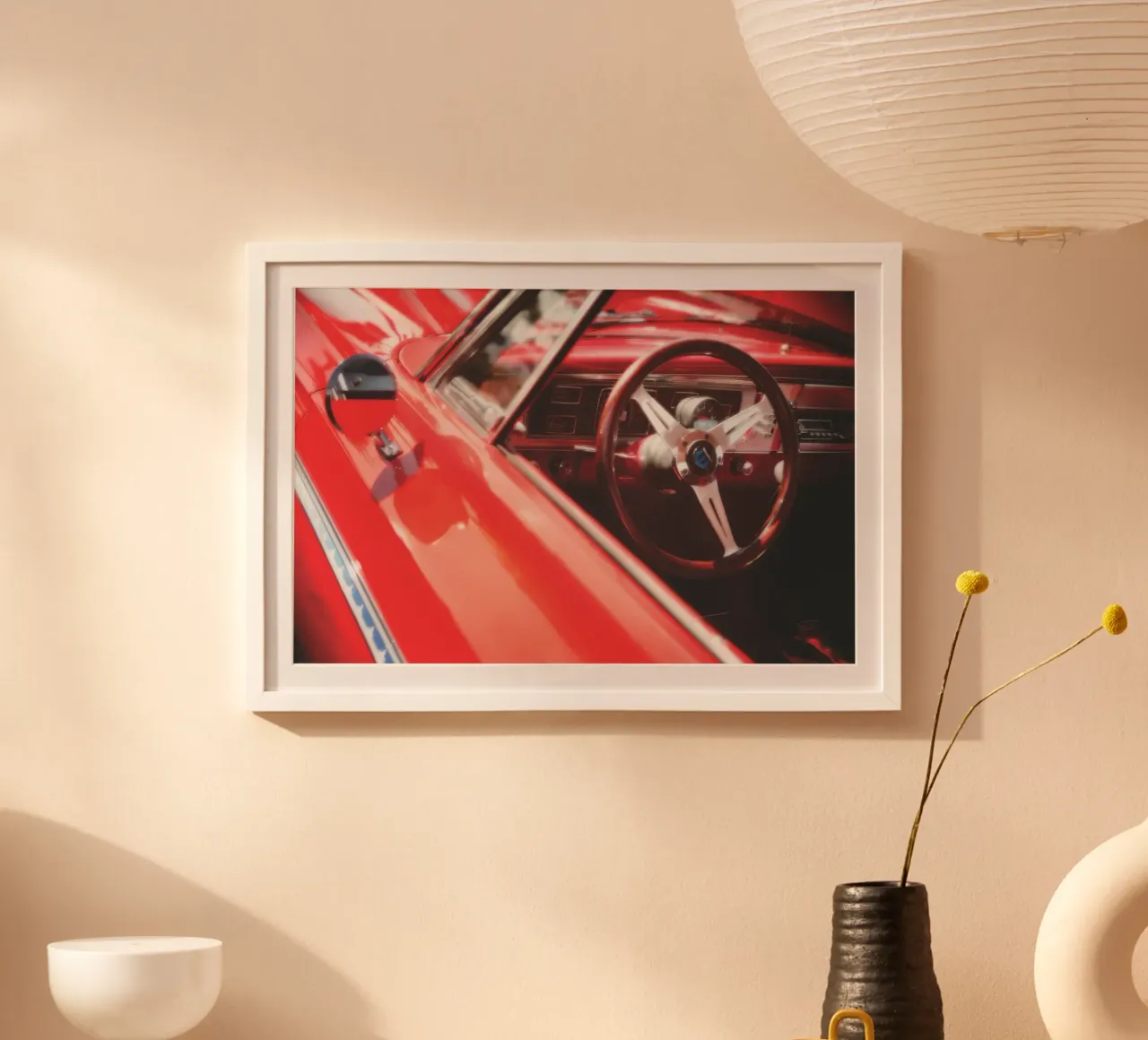 Auto rossa poster da Dave Hare Photography