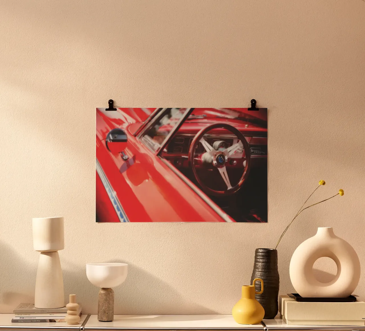 Auto rossa poster da Dave Hare Photography