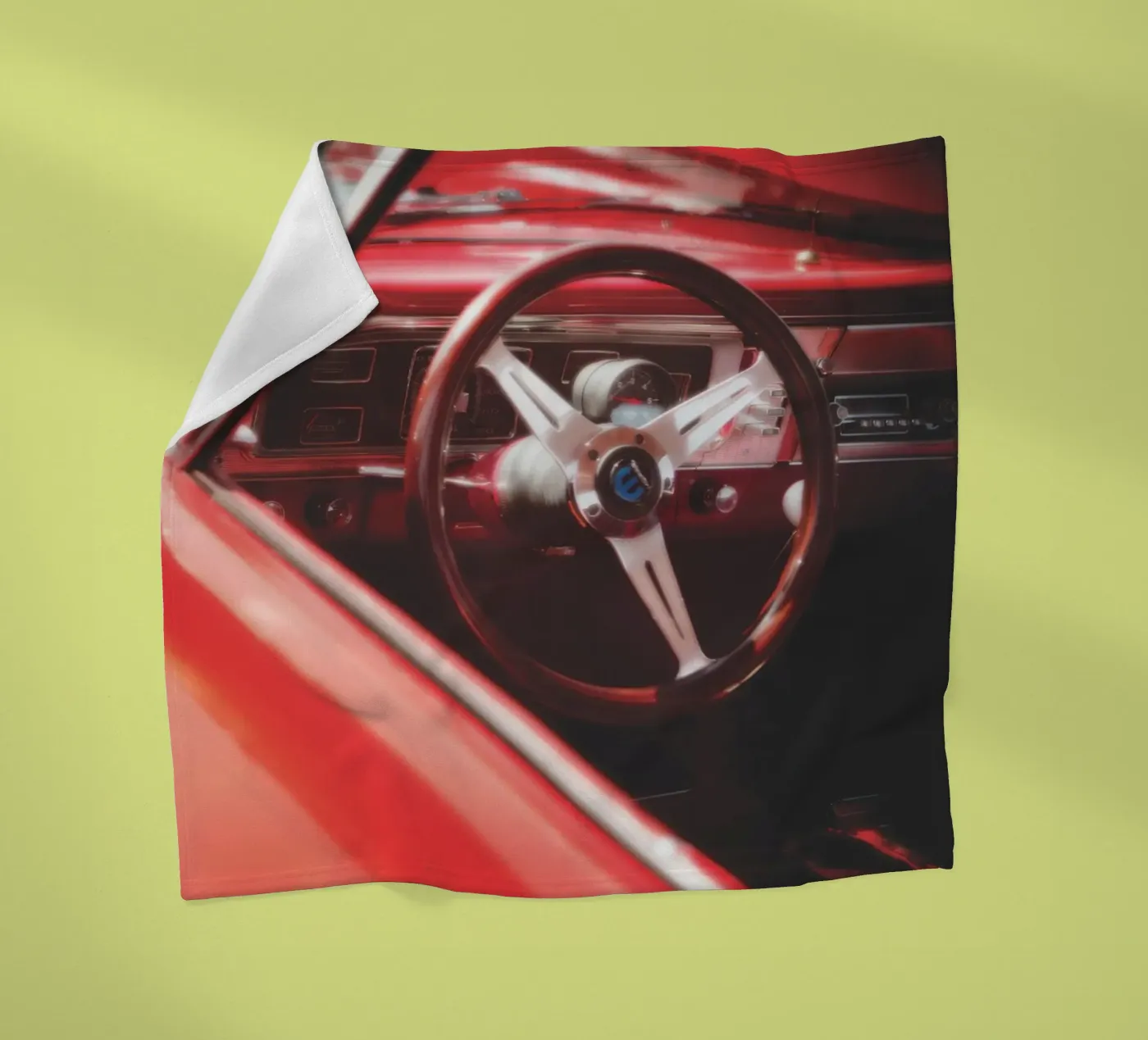 Red Car fleece blanket by Dave Hare Photography