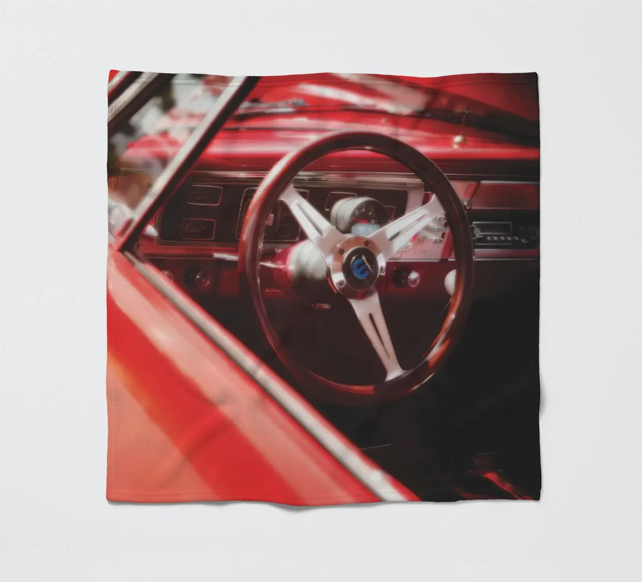 Rode auto fleecedeken van Dave Hare Photography