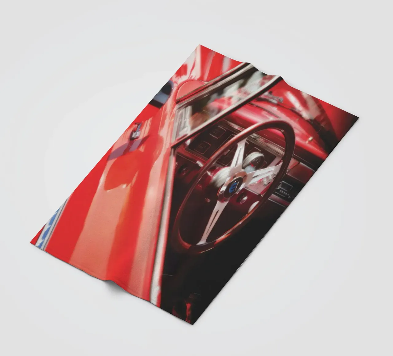 Rode auto fleecedeken van Dave Hare Photography