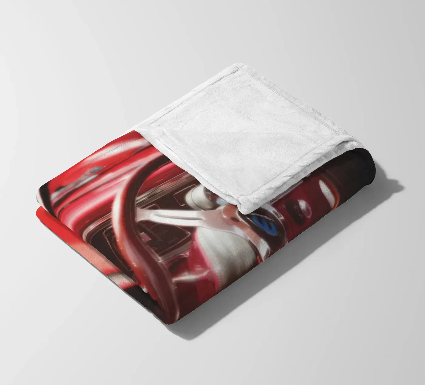 Red Car fleece blanket by Dave Hare Photography