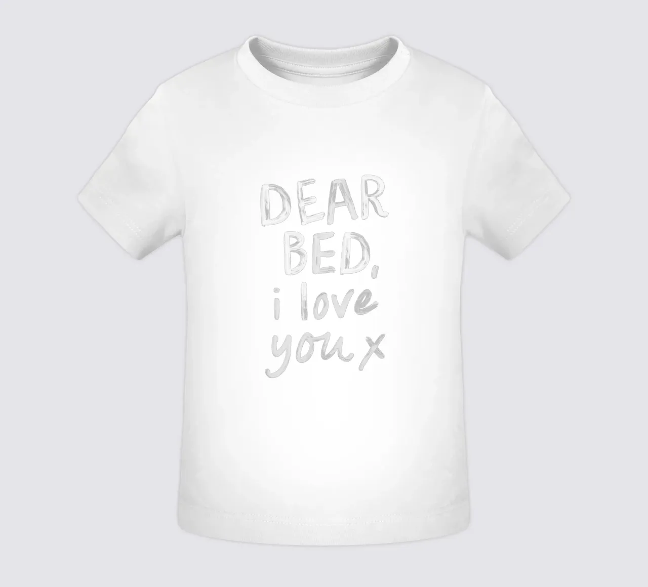 Caro letto ti amo X Design tipografico dipinto a mano maglietta neonato da THE MOTIVATED TYPE