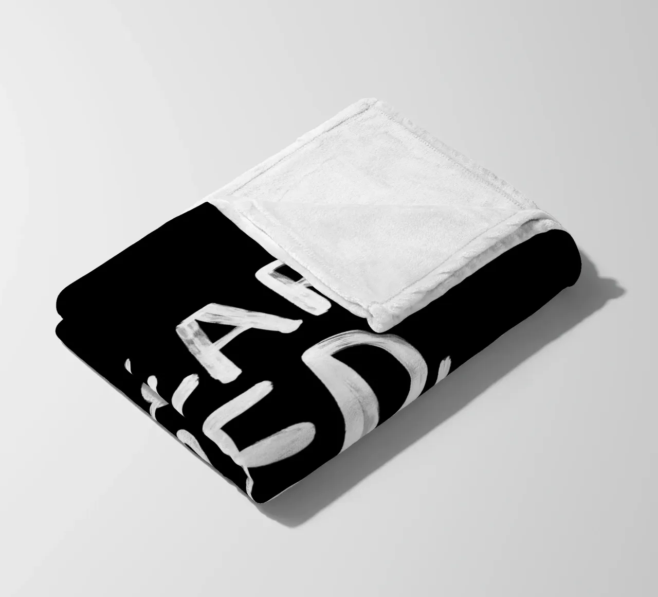 Caro letto ti amo X Design tipografico dipinto a mano coperta in pile da THE MOTIVATED TYPE