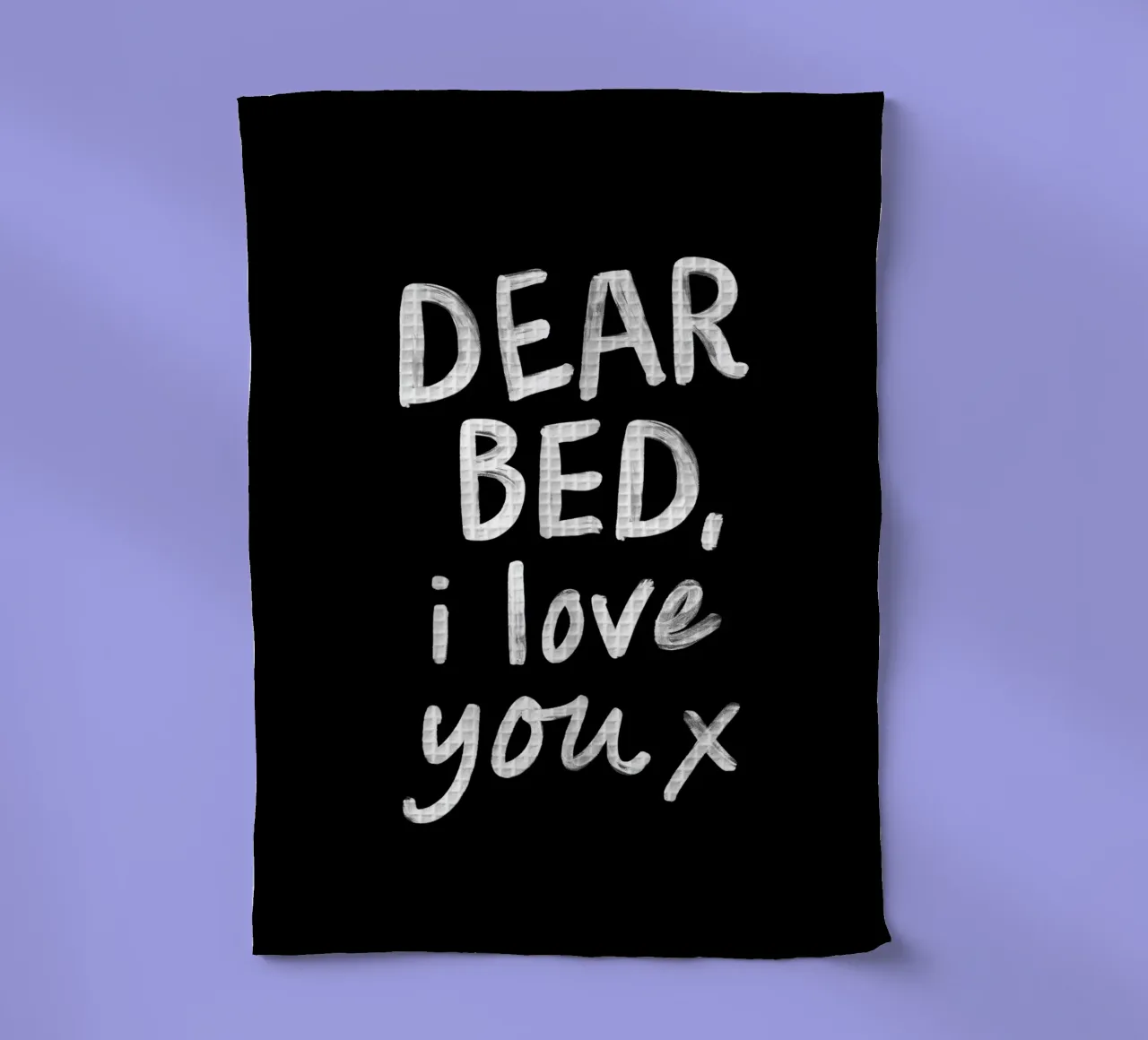 Caro letto ti amo X Design tipografico dipinto a mano canovaccio da cucina da THE MOTIVATED TYPE