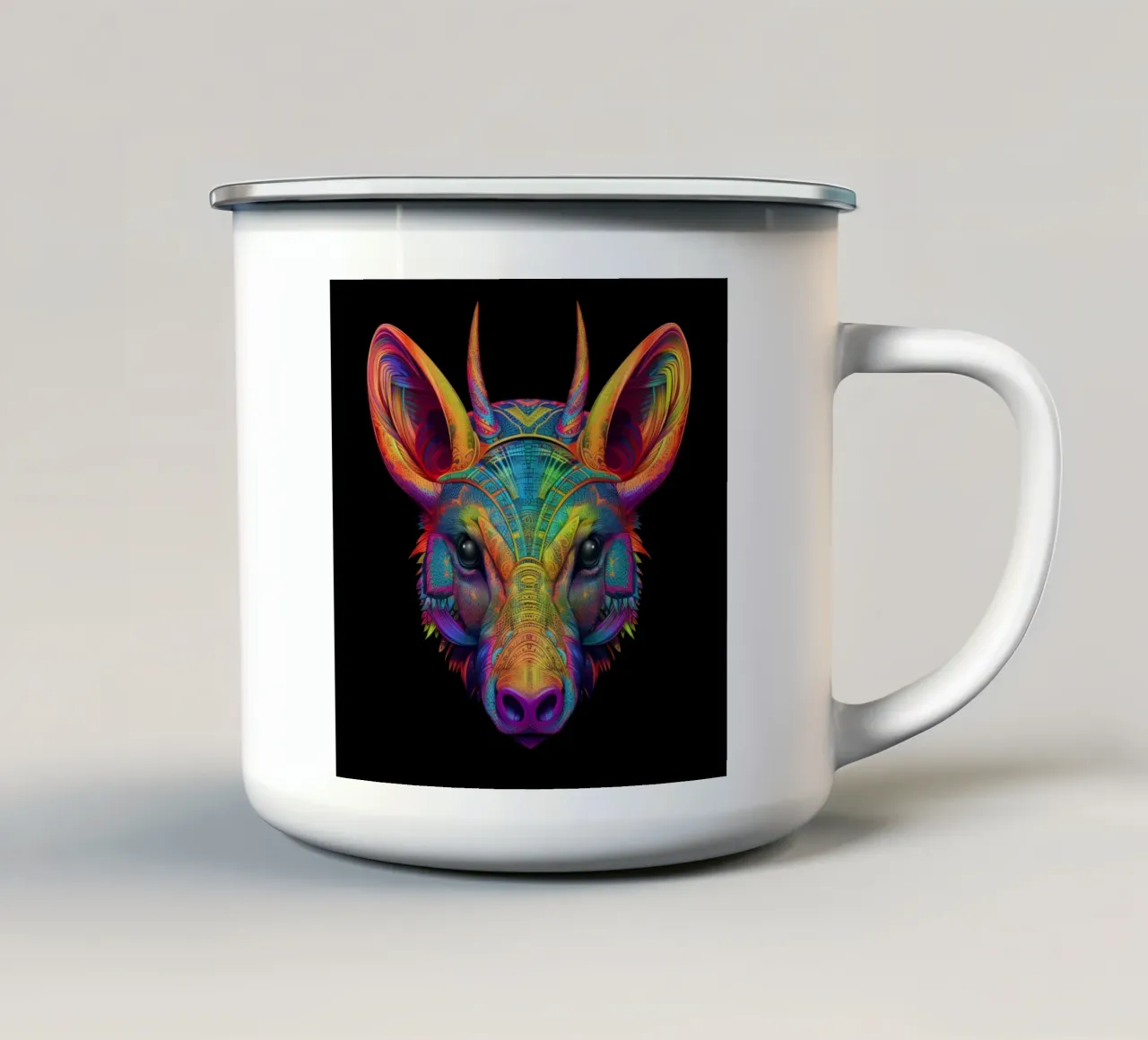 Tatoo Aardvark tazza in smalto da Animal Portraits