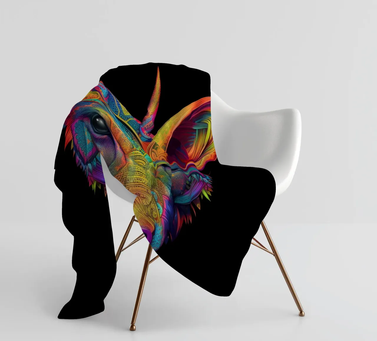 Tatoo Aardvark fleece blanket by Animal Portraits