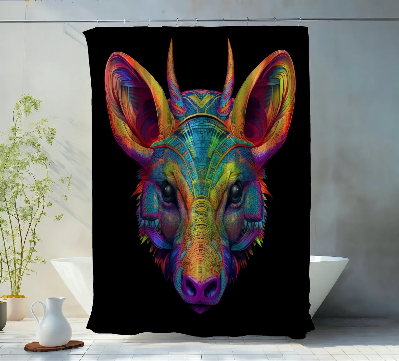 Tatoo Aardvark tenda da doccia da Animal Portraits