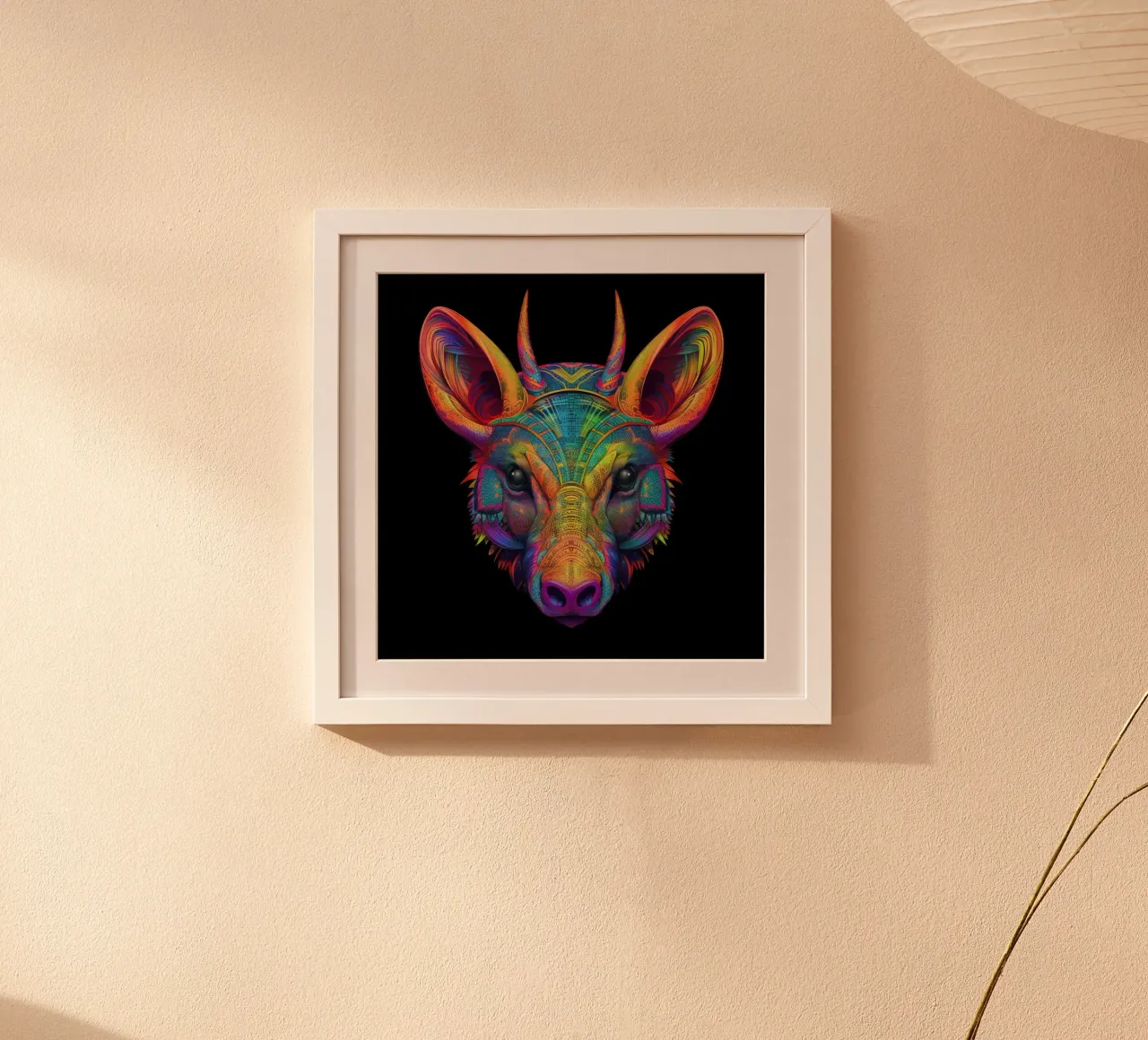 Tatoo Aardvark poster con telaio in alluminio da Animal Portraits