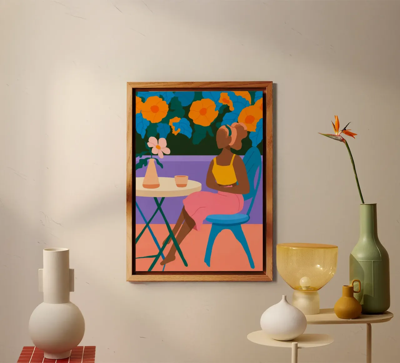 Woman at Table alu-dibond by Kamera Obskura