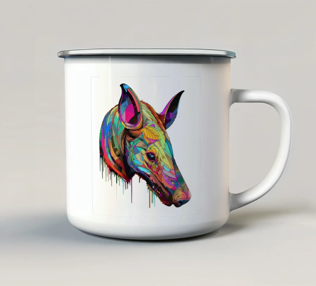 Tatoo Aardvark tazza in smalto da Animal Portraits