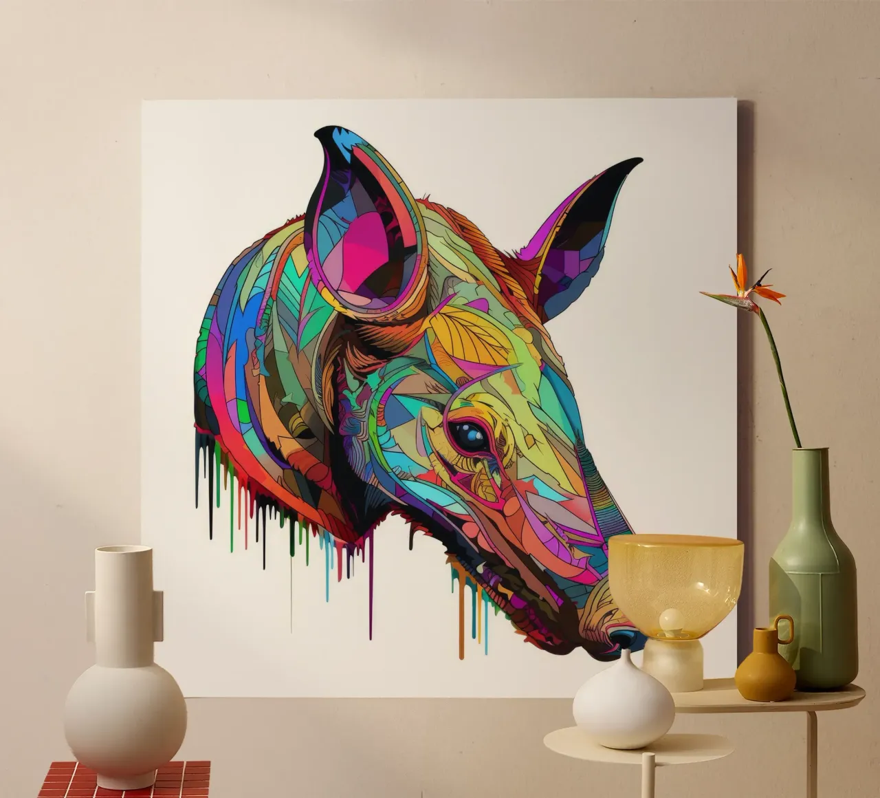 Tatoo Aardvark tela da Animal Portraits