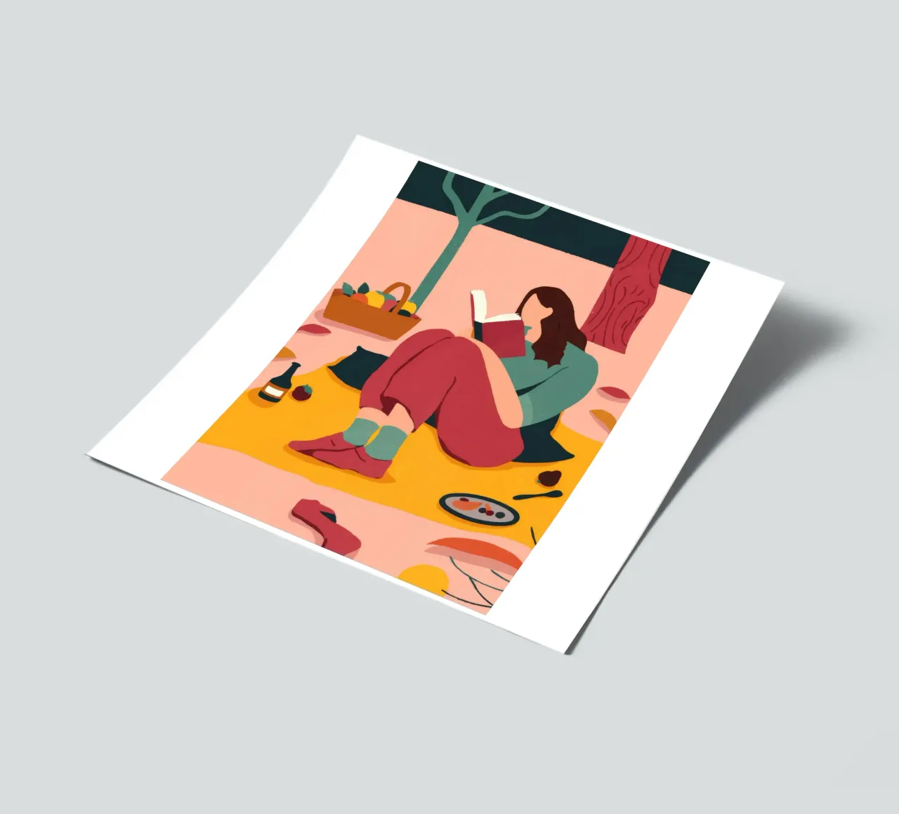 Lesen im Freien Stickerbogen von Kamera Obskura
