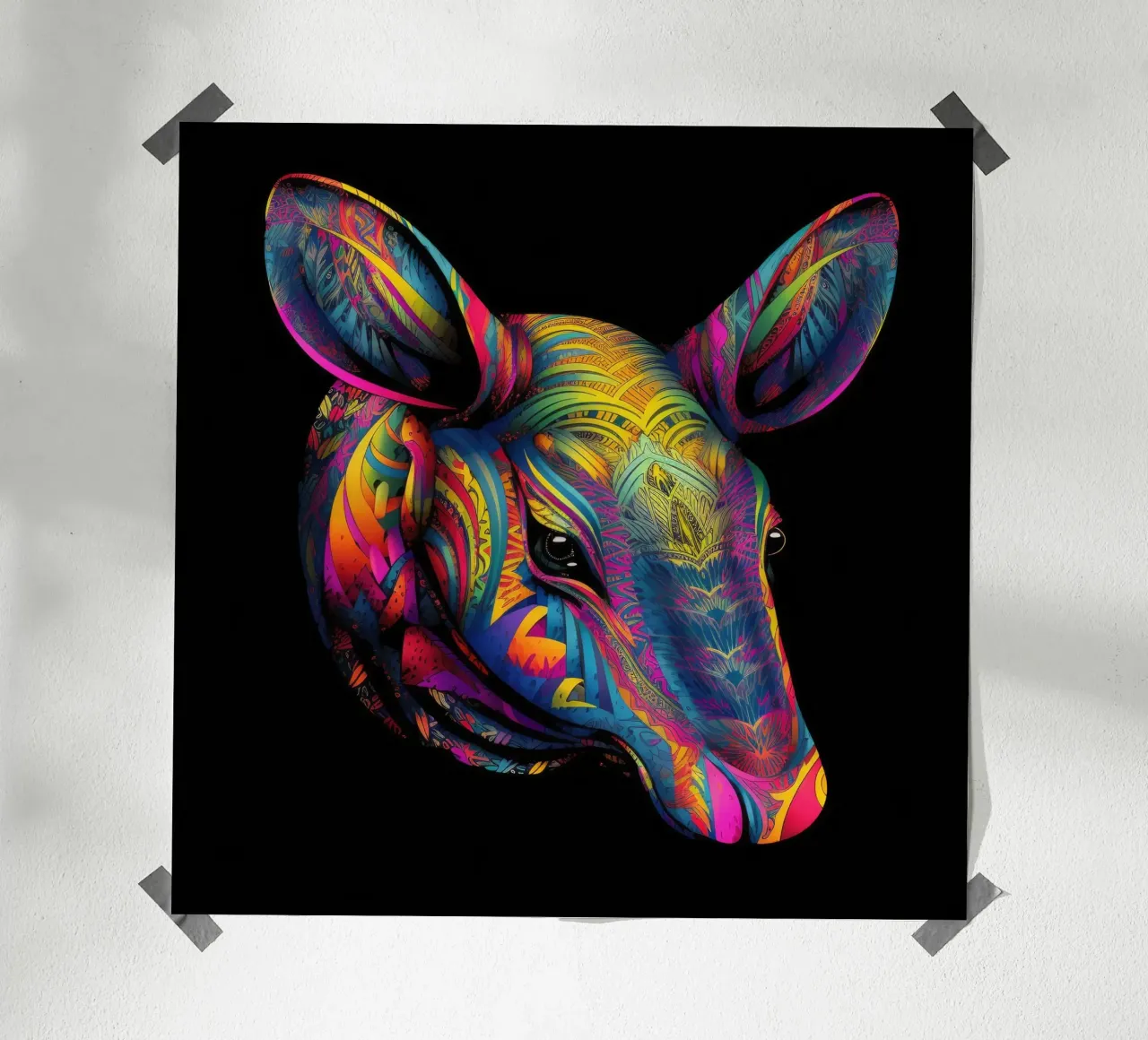 Tatoo Aardvark poster con telaio in plastica da Animal Portraits