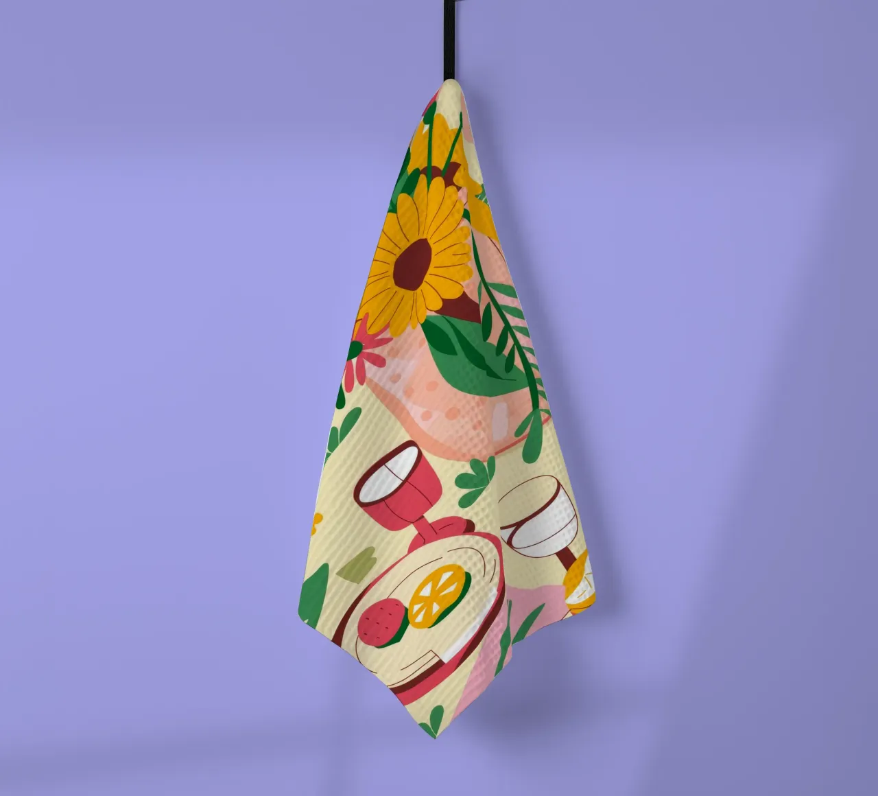 Allestimento floreale della tavola canovaccio da cucina da Kamera Obskura