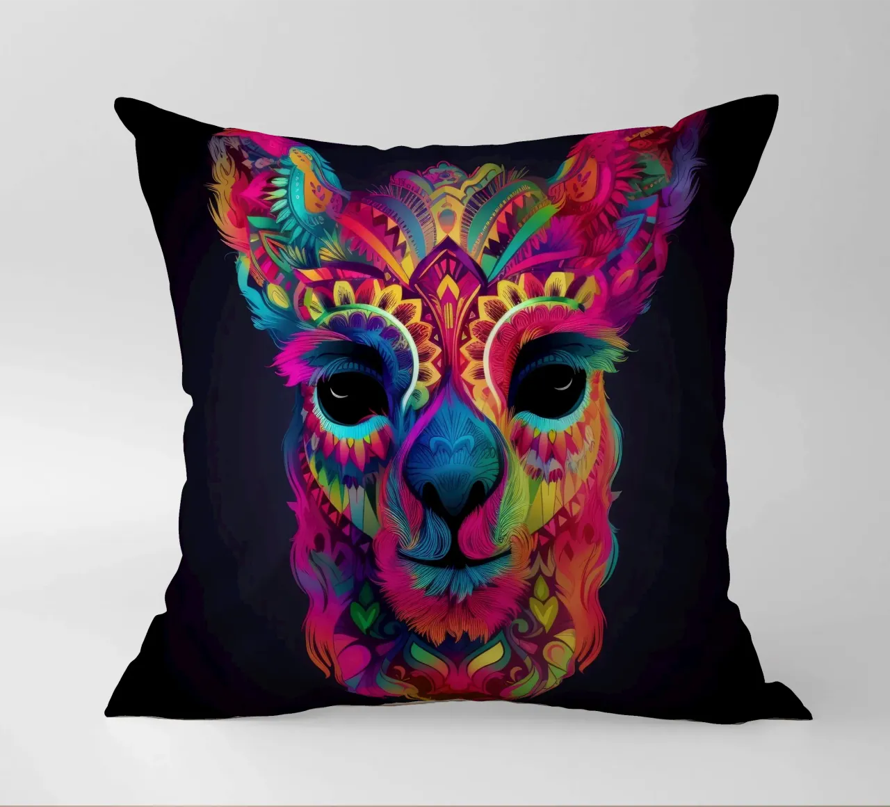 Tatoo Alpaca decorative cushion by Animal Portraits