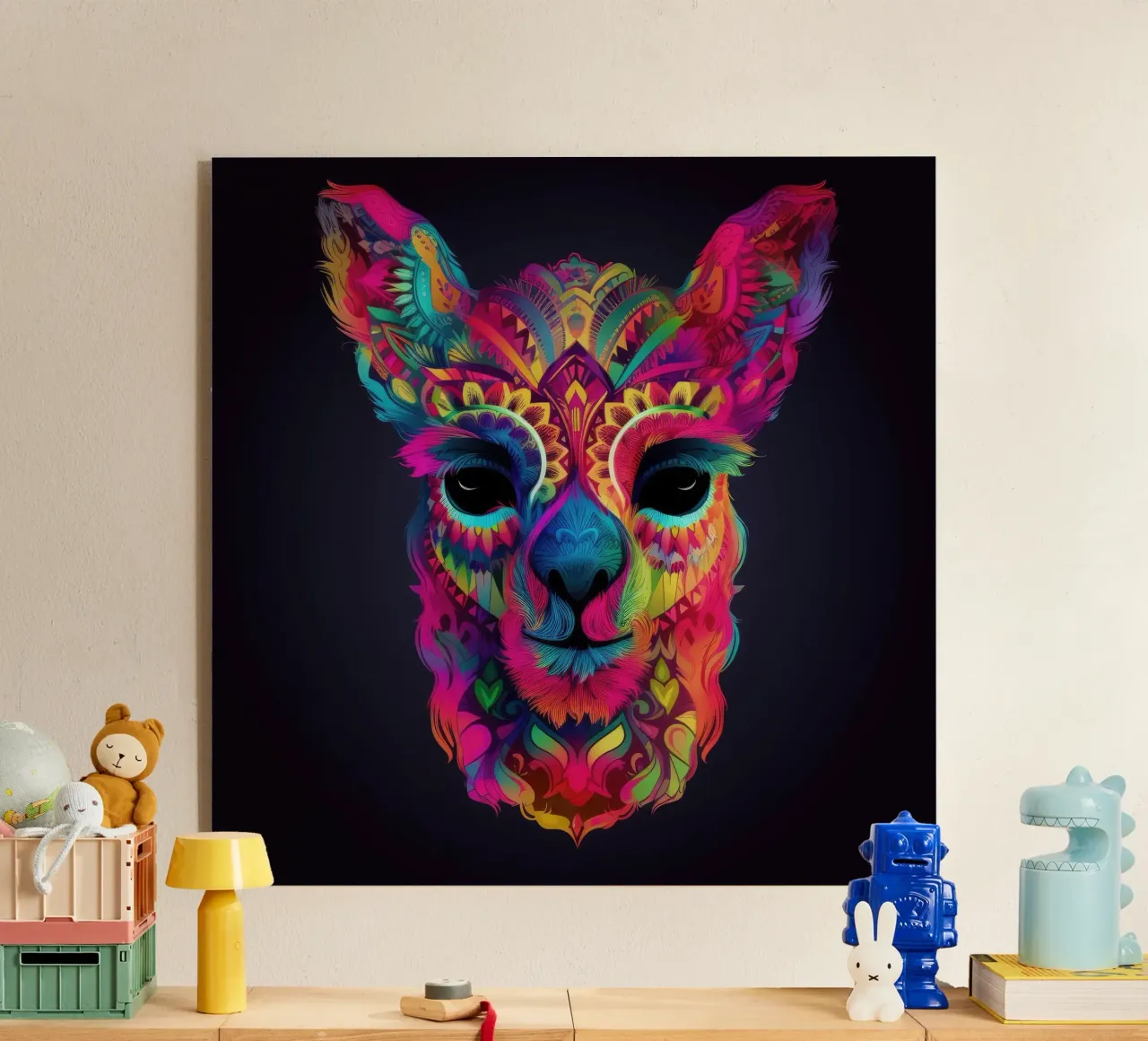 Tatoo Alpaca acrylic glass by Animal Portraits