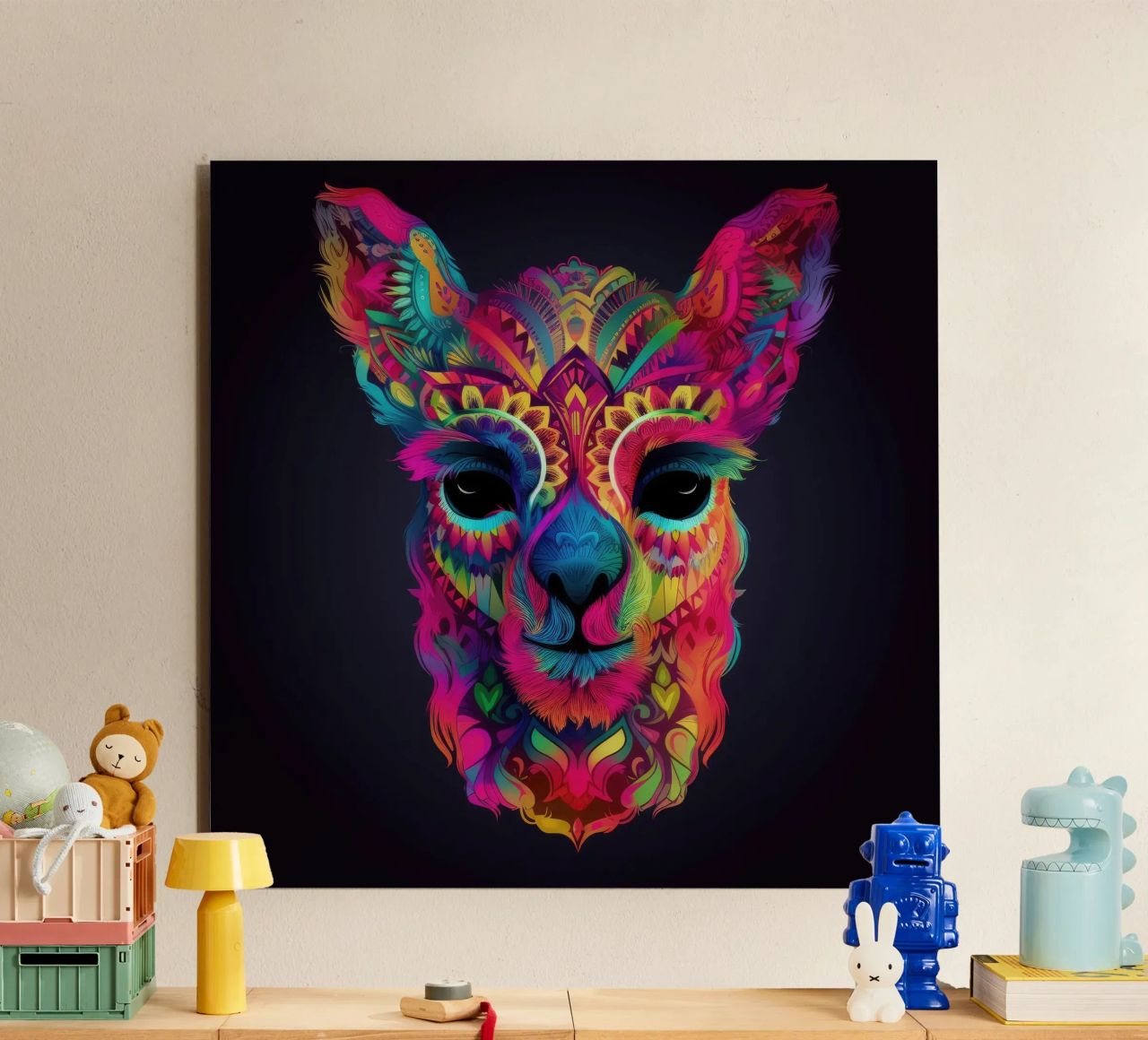 Tatoo Alpaca alluminio dibond da Animal Portraits