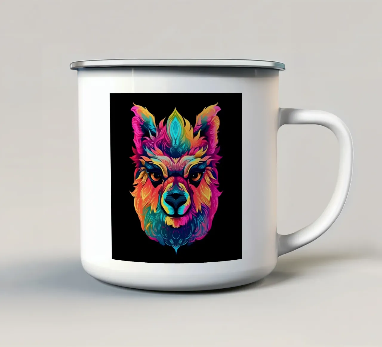 Tatoo Alpaca mug en émail de Animal Portraits