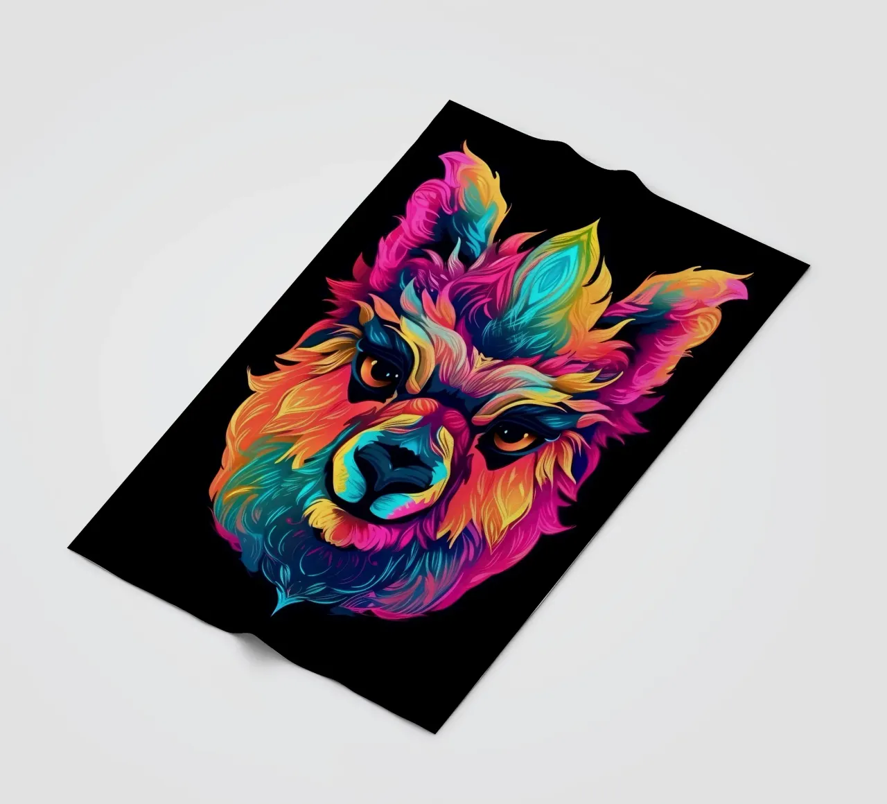 Tatoo Alpaca manta de franela de Animal Portraits